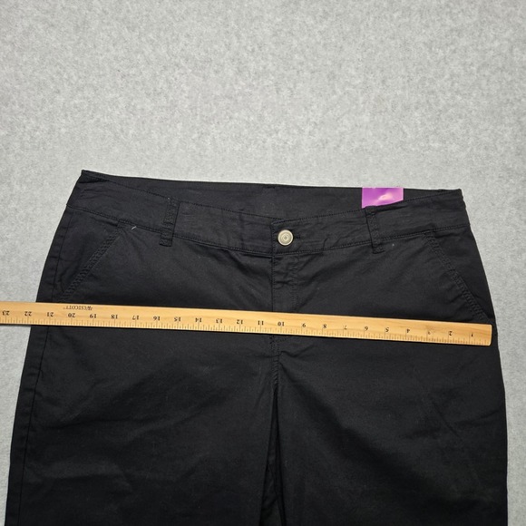 Lane Bryant Pants Womens 16 Black Capri Stretch Cotton Chino Pedal Pushers - Picture 9 of 15